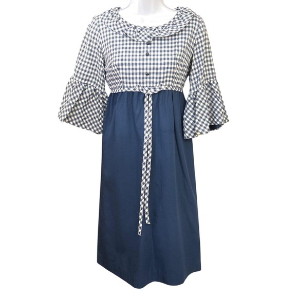 Vintage 70s Prairie Gingham Empire Waist Dress Cottagecore Milkmaid Storybook - www.disolcolor.com Vintage 70s Prairie Gingham Empire Waist Dress Cottagecore Milkmaid Storybook - www.disolcolor.com